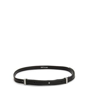 Black Matt & Nat Solina Skinny Vegan Belt